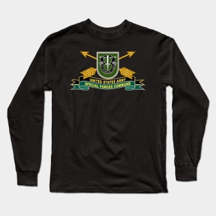 US Army Special Forces Command - Flash w Br - Ribbon X 300 Long Sleeve T-Shirt